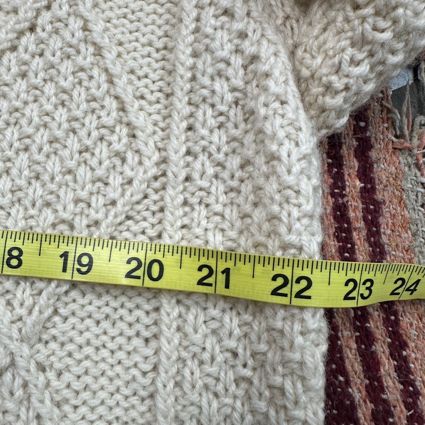 Vintage Cable Knit Cream Sweater