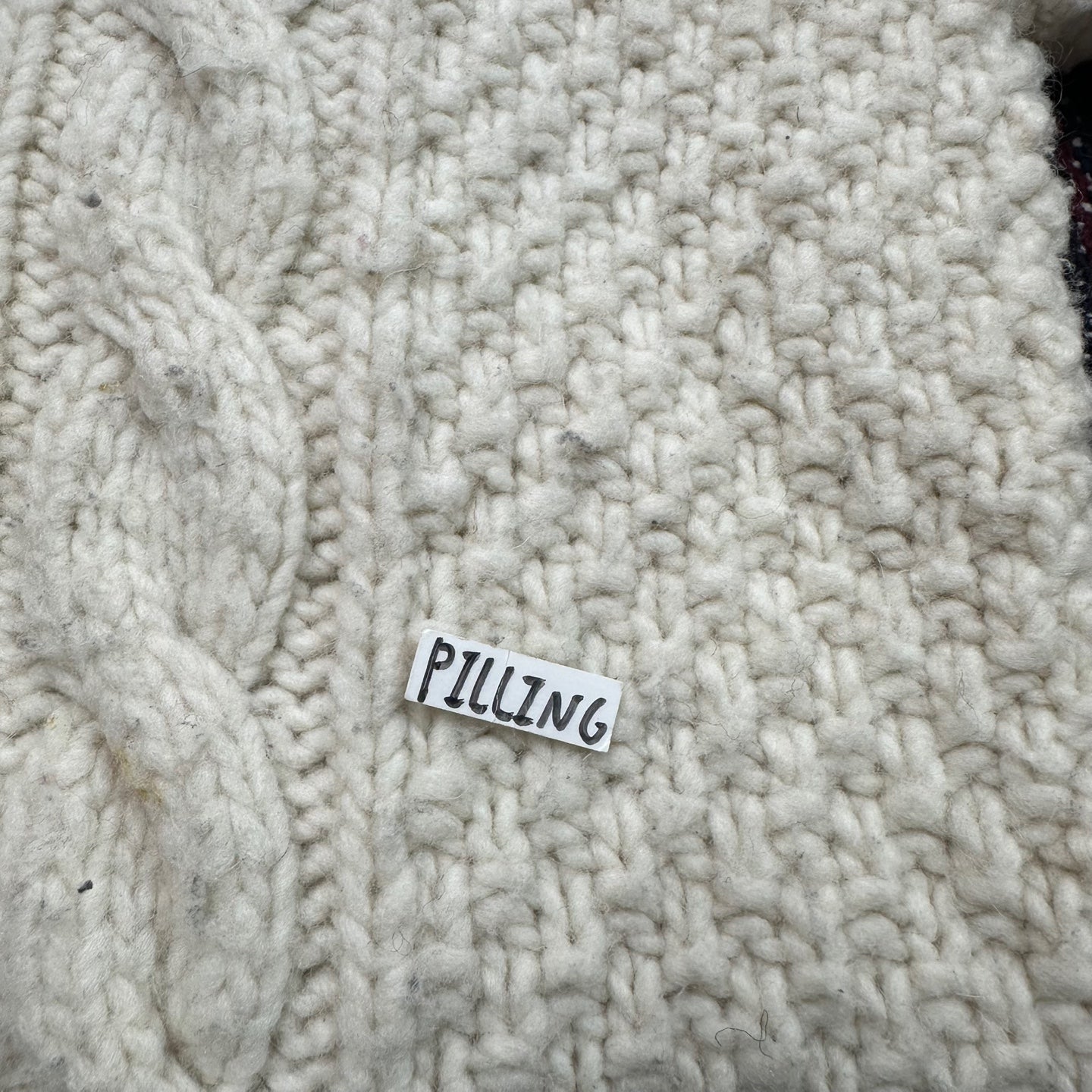 Vintage Hand Made Chunky Cream Turtle Neck Sweater with Buttons