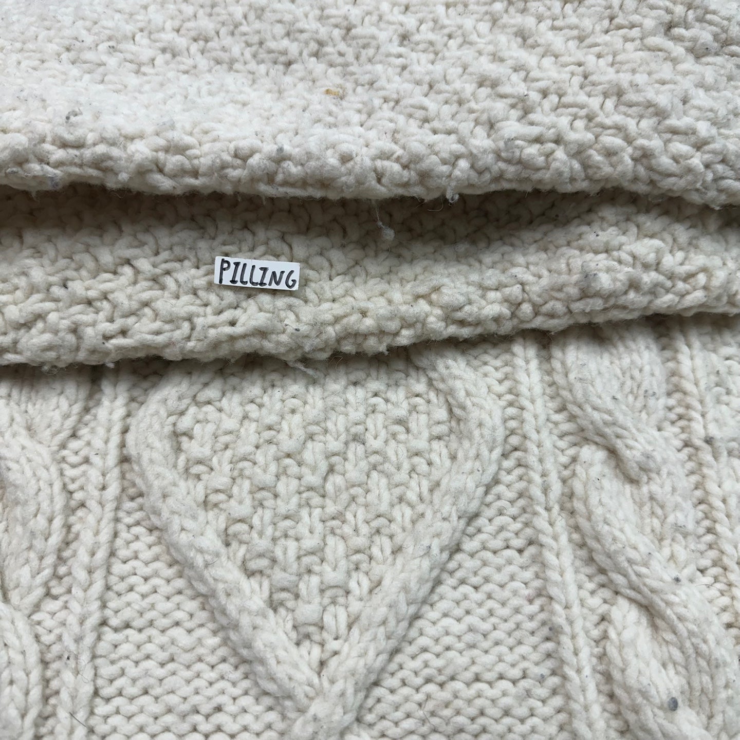 Vintage Hand Made Chunky Cream Turtle Neck Sweater with Buttons
