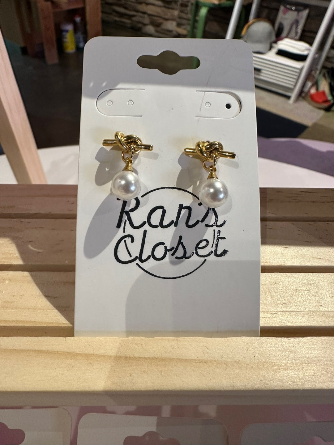 Pearl Drop Stud Earrings