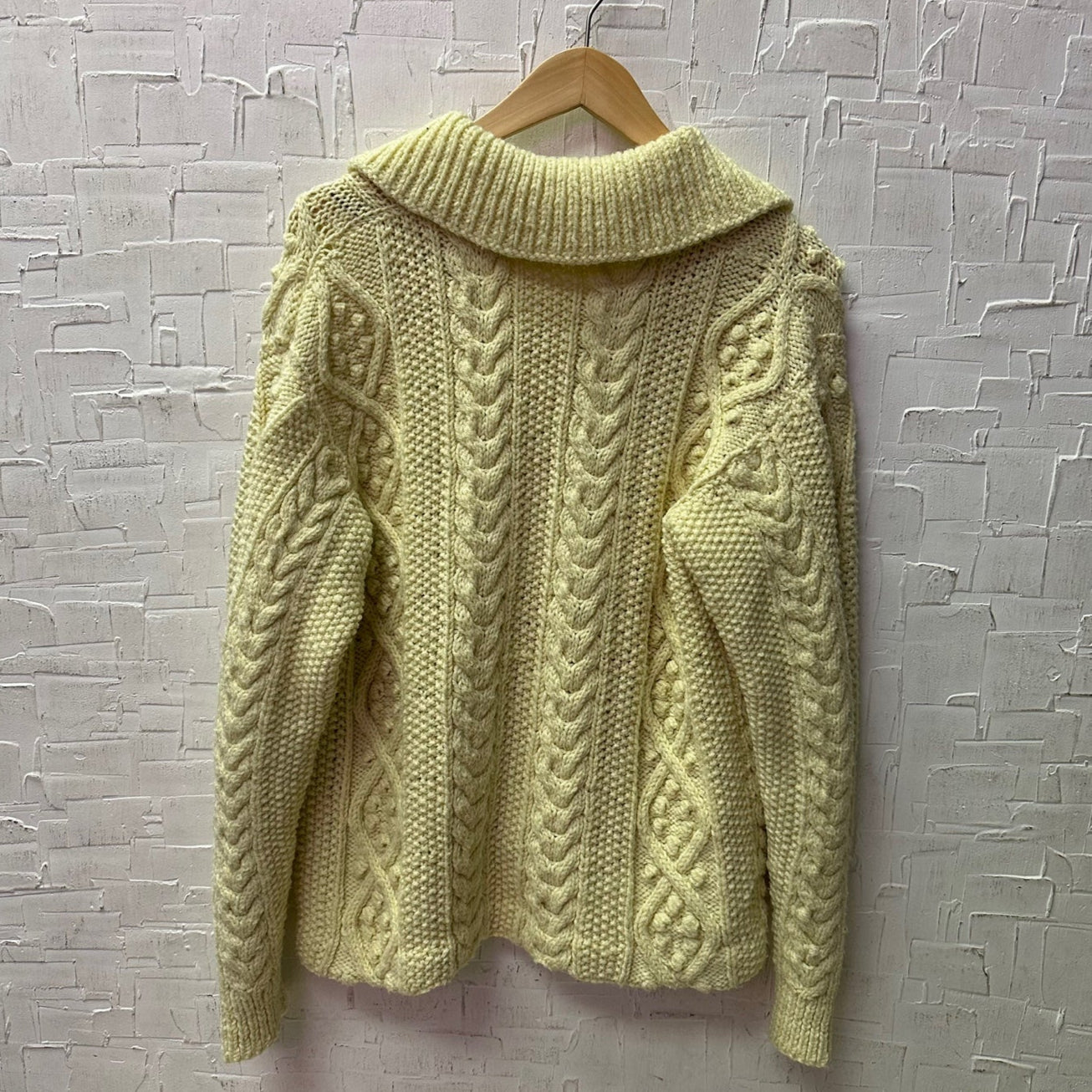 Vintage Cream Button Up Cardigan w/ Wooden Buttons