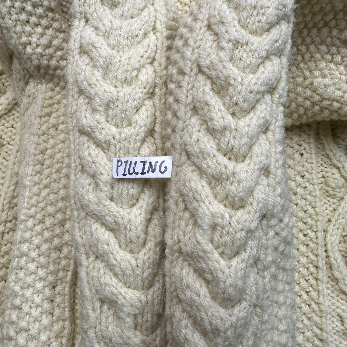 Vintage Cream Button Up Cardigan w/ Wooden Buttons