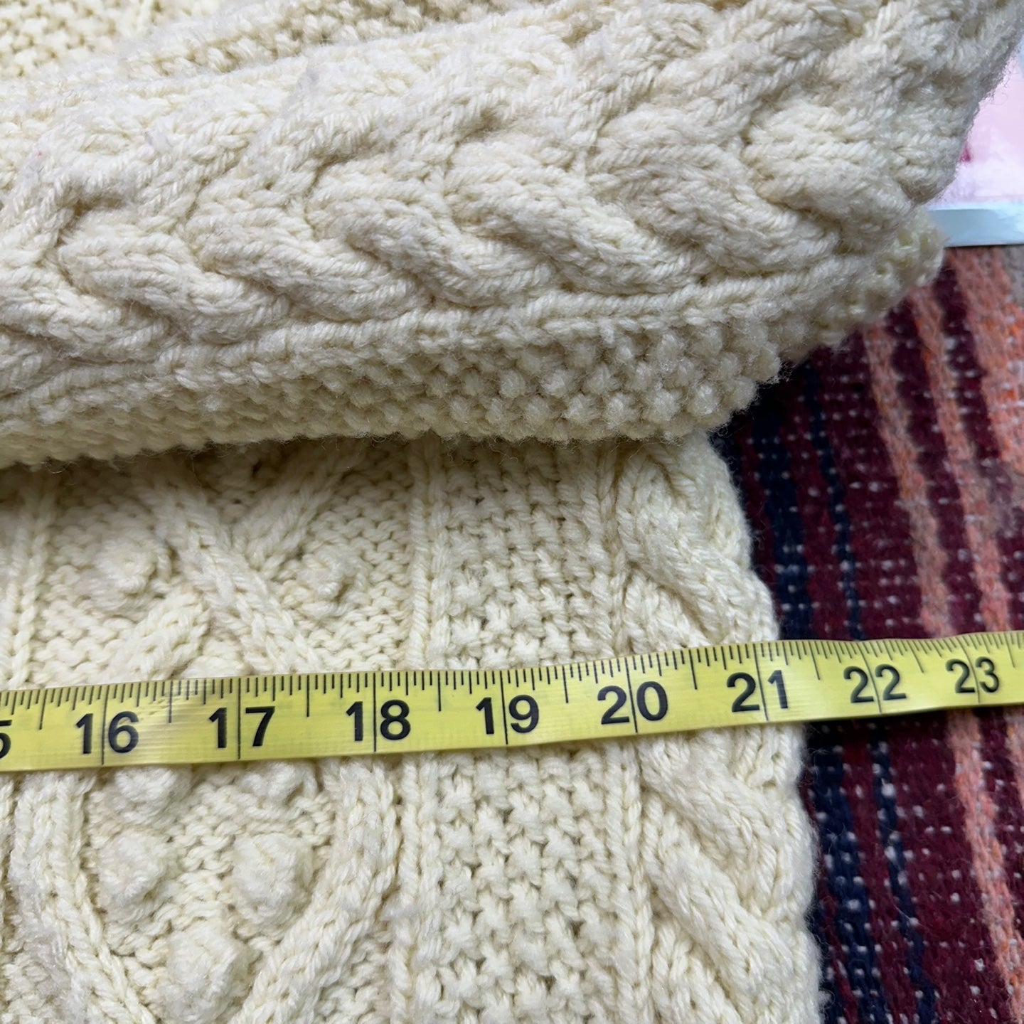 Vintage Cream Button Up Cardigan w/ Wooden Buttons