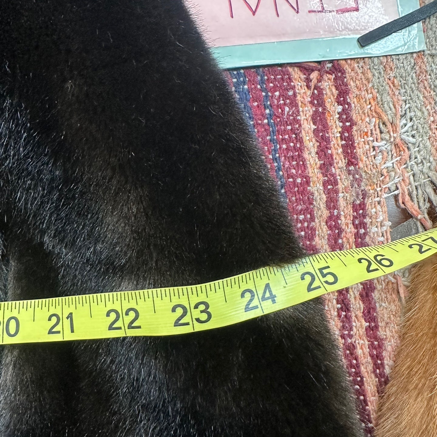 Vintage Simpson's Faux Fur Dark Brown Shawl