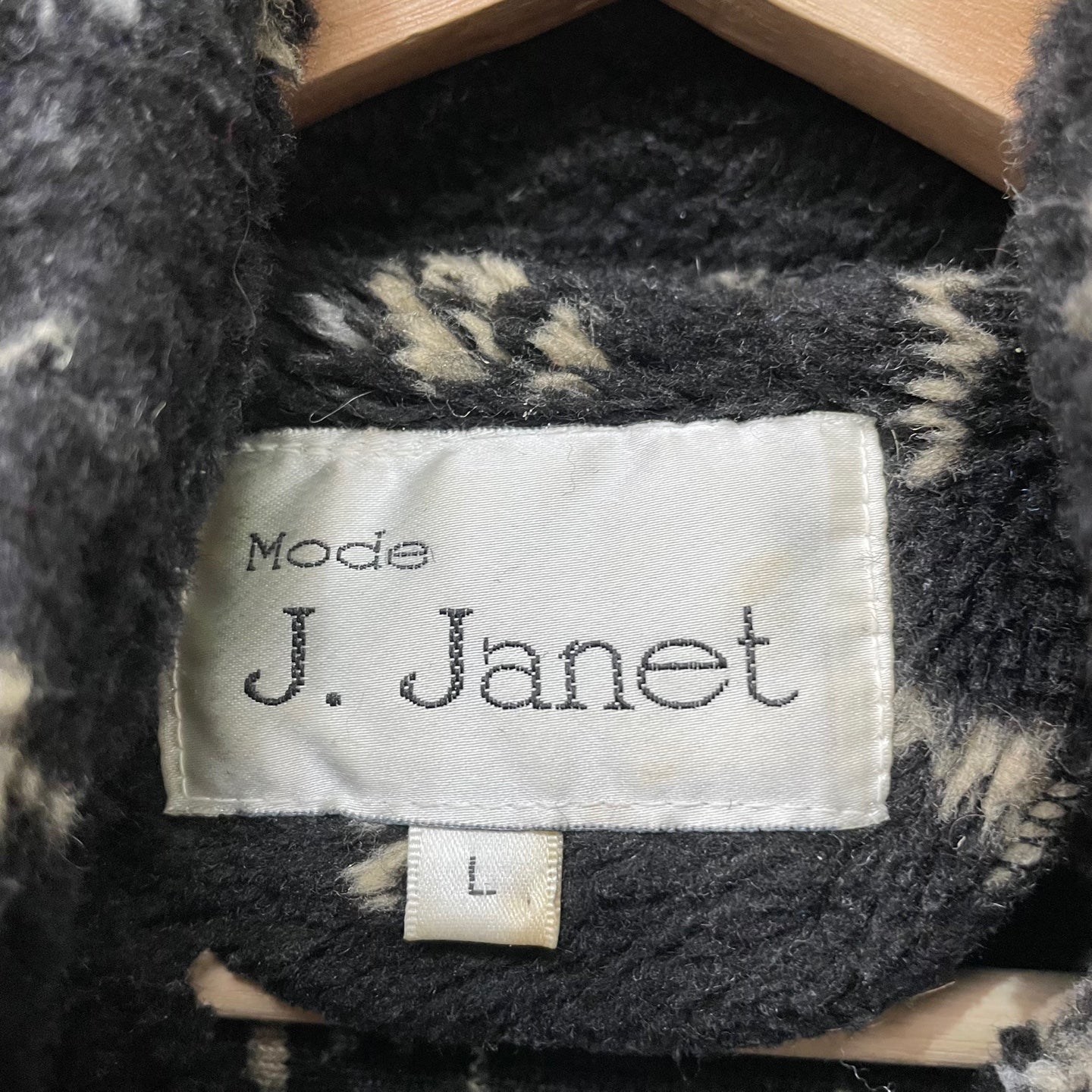 Vintage Mode by J.Janet Black Fleece Sweater