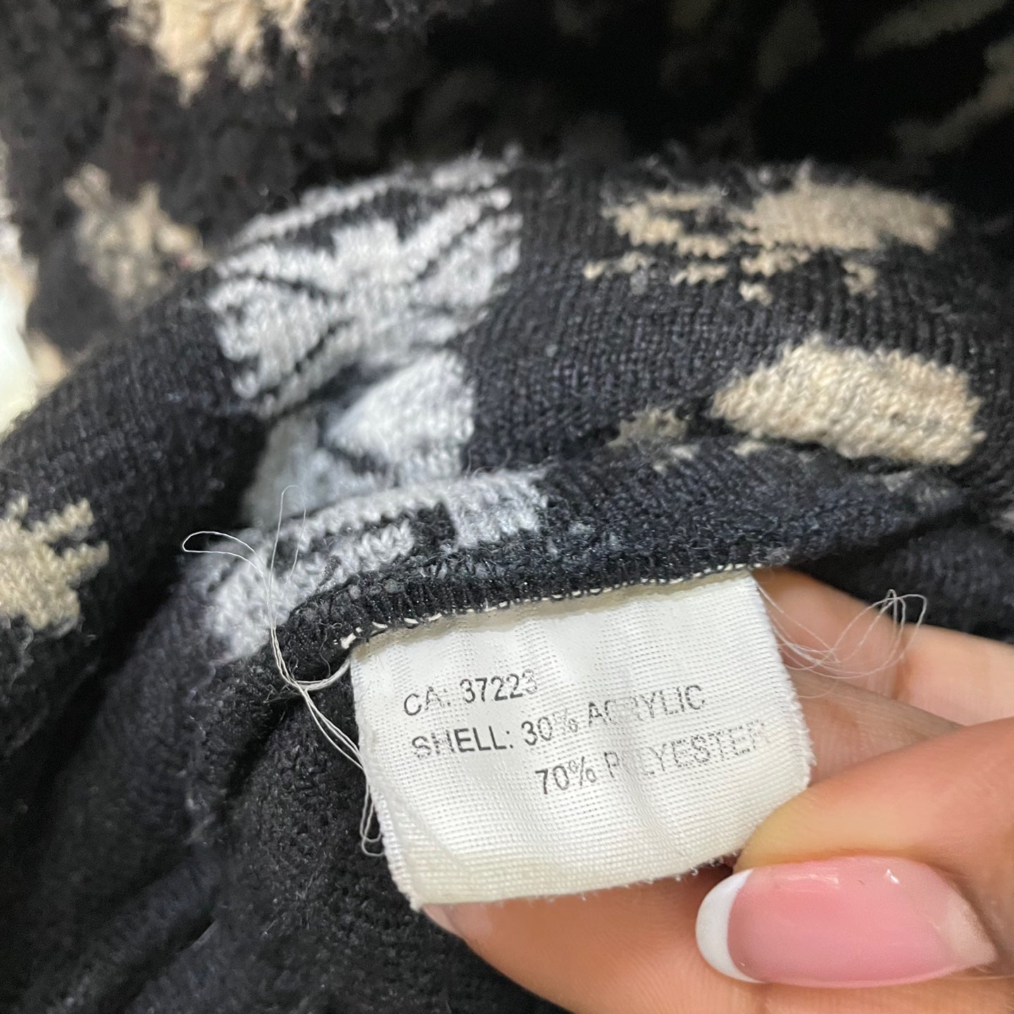 Vintage Mode by J.Janet Black Fleece Sweater