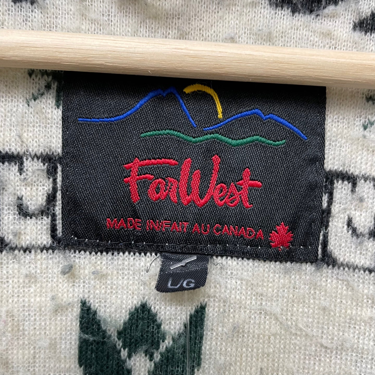 Vintage Farwest White Fleece Zip Up with Polar Bears