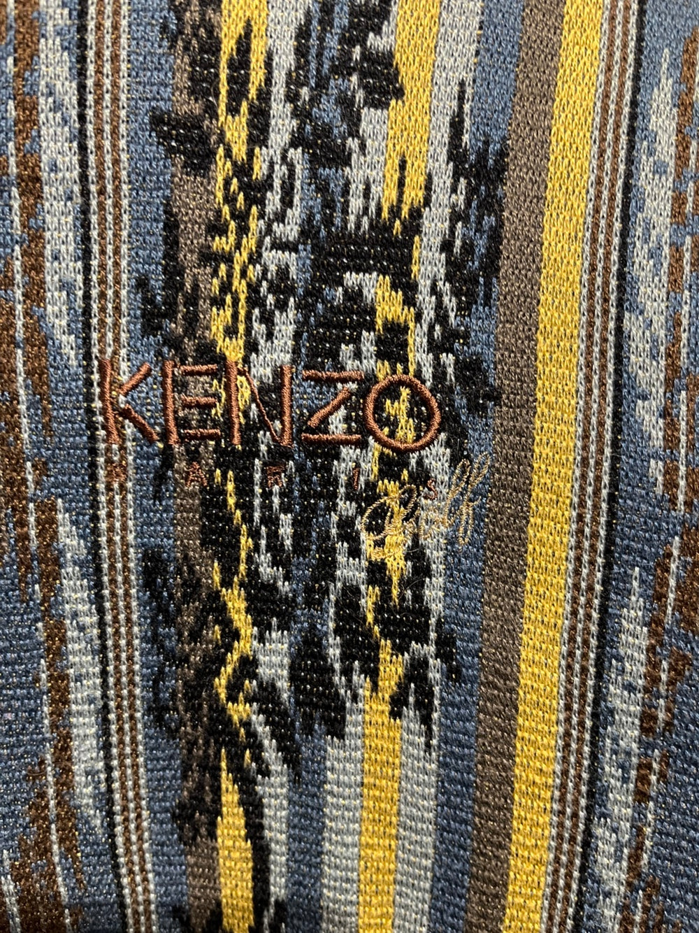 Vintage Kenzo Paris Golf Striped and Floral Sweater