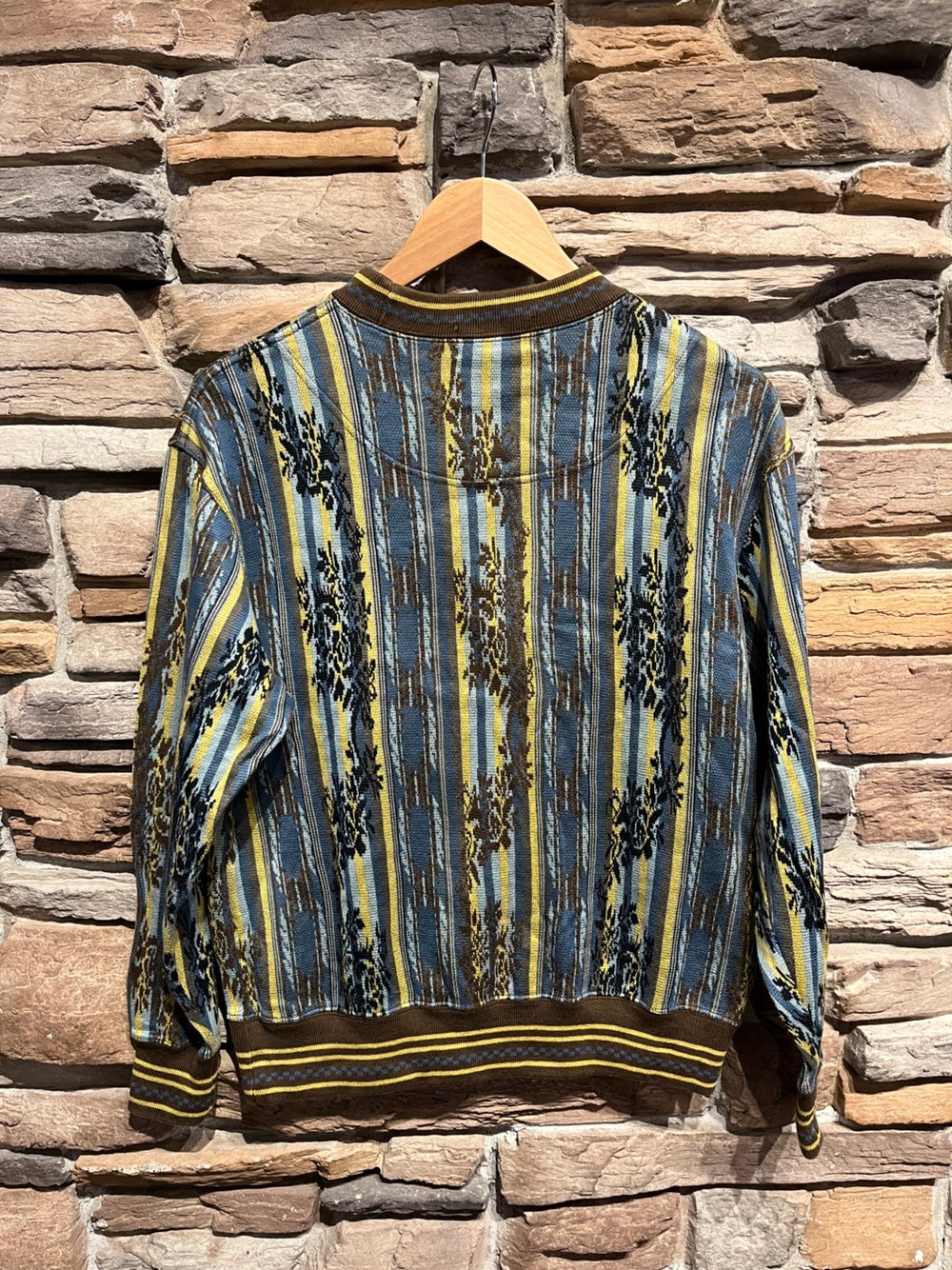 Vintage Kenzo Paris Golf Striped and Floral Sweater