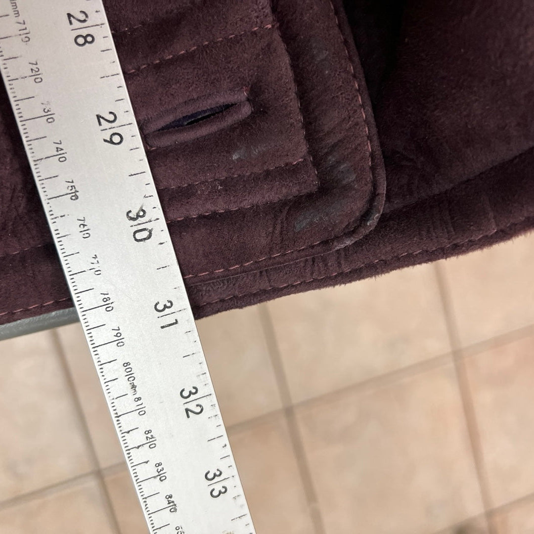 Vintage Dark Purple Sheep Skin Jacket