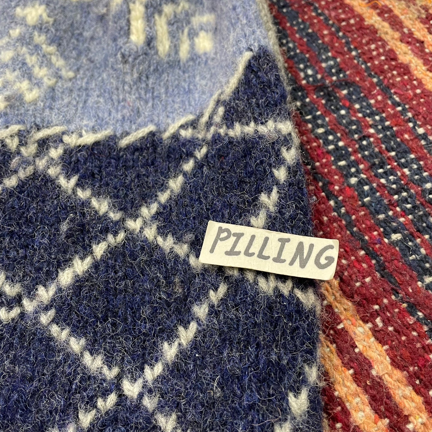 Vintage Field Gear Wool American Flag and Snowflakes Sweater