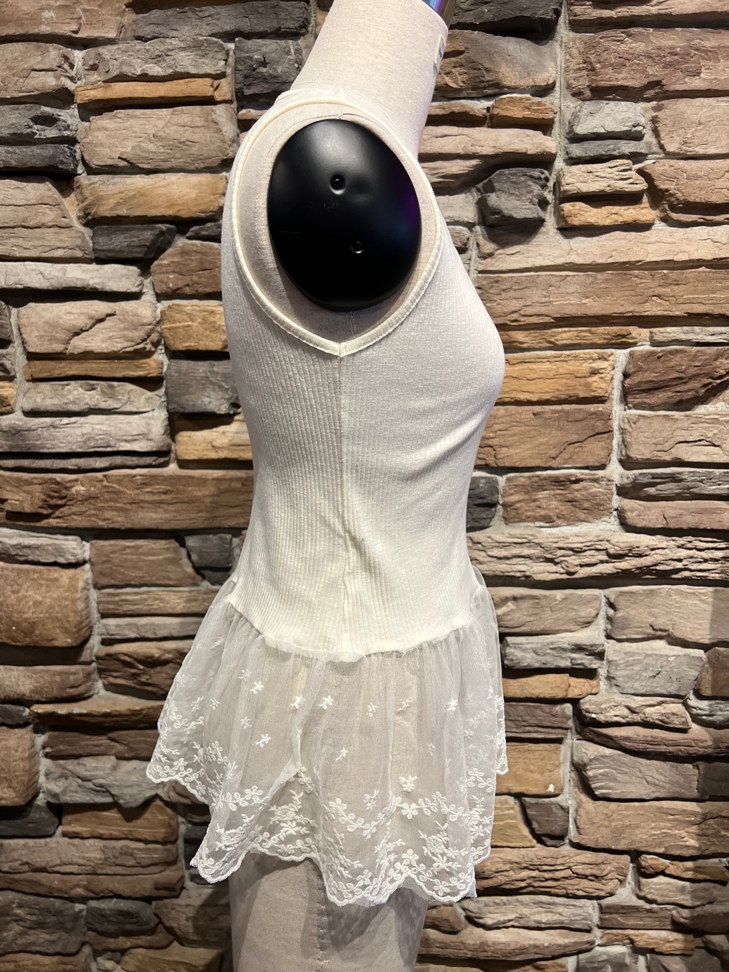 Sheer Peplum Tank Top and Cardigan Set