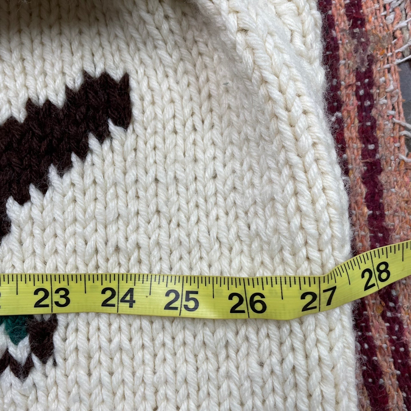 Vintage Zip Up Knit Sweater with Ducks