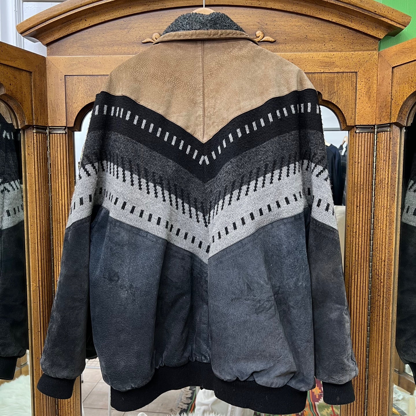 Vintage Modango Knit and Suede Leather Jacket