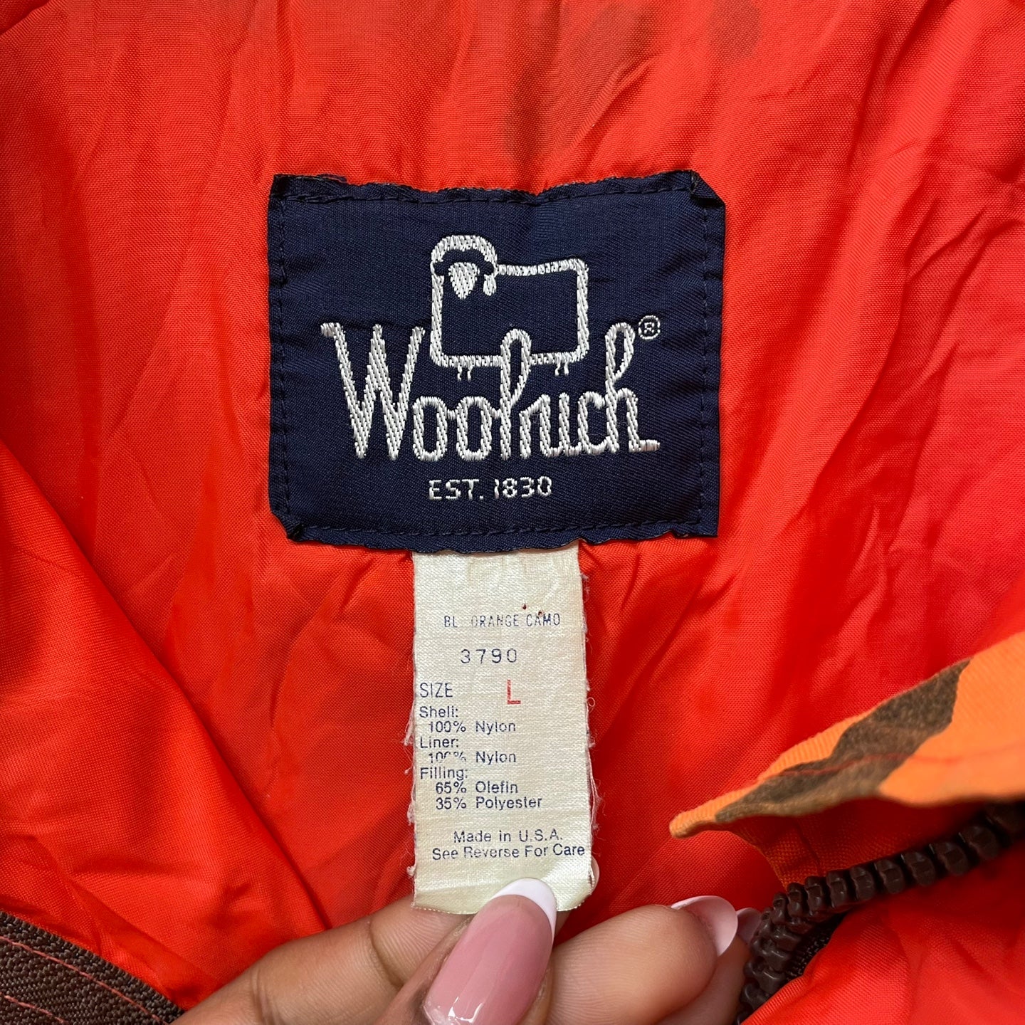 Vintage Woolrich Orange Camo Jacket