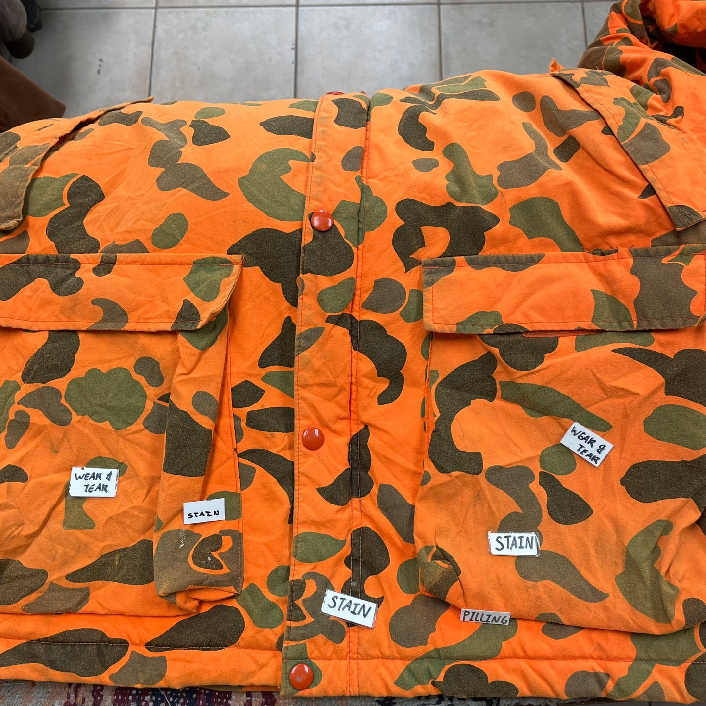 Vintage Woolrich Orange Camo Jacket