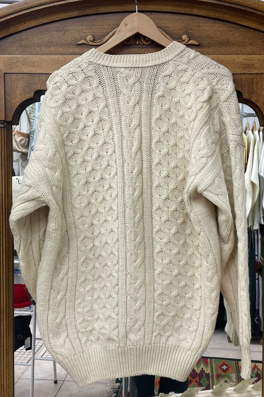 Vintage West Highland Wollens Made in Scotland Cream Cardigan