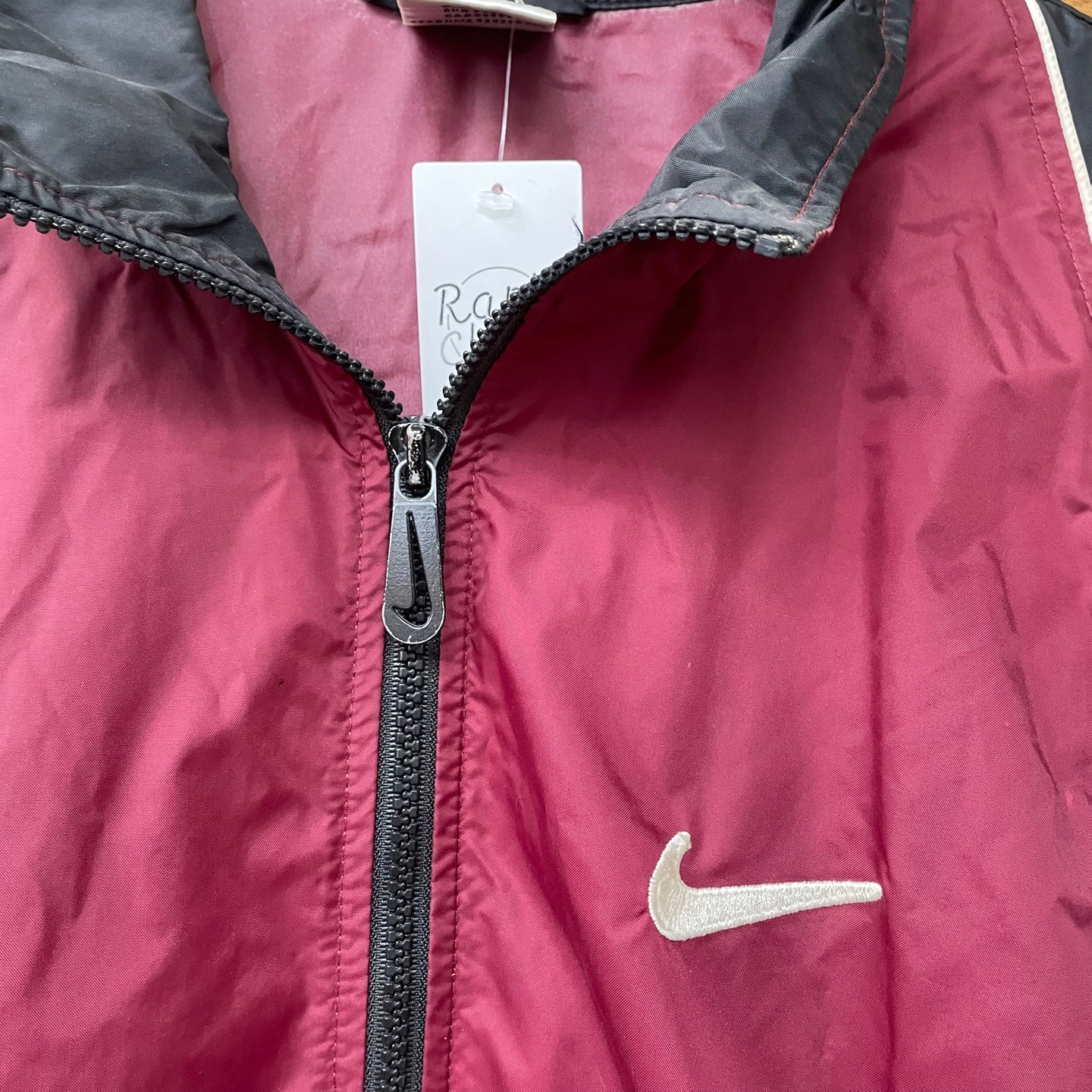 Vintage 90's Burgundy and Black Nike Wind Breaker