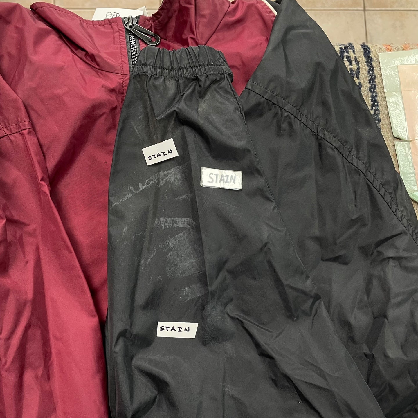Vintage 90's Burgundy and Black Nike Wind Breaker