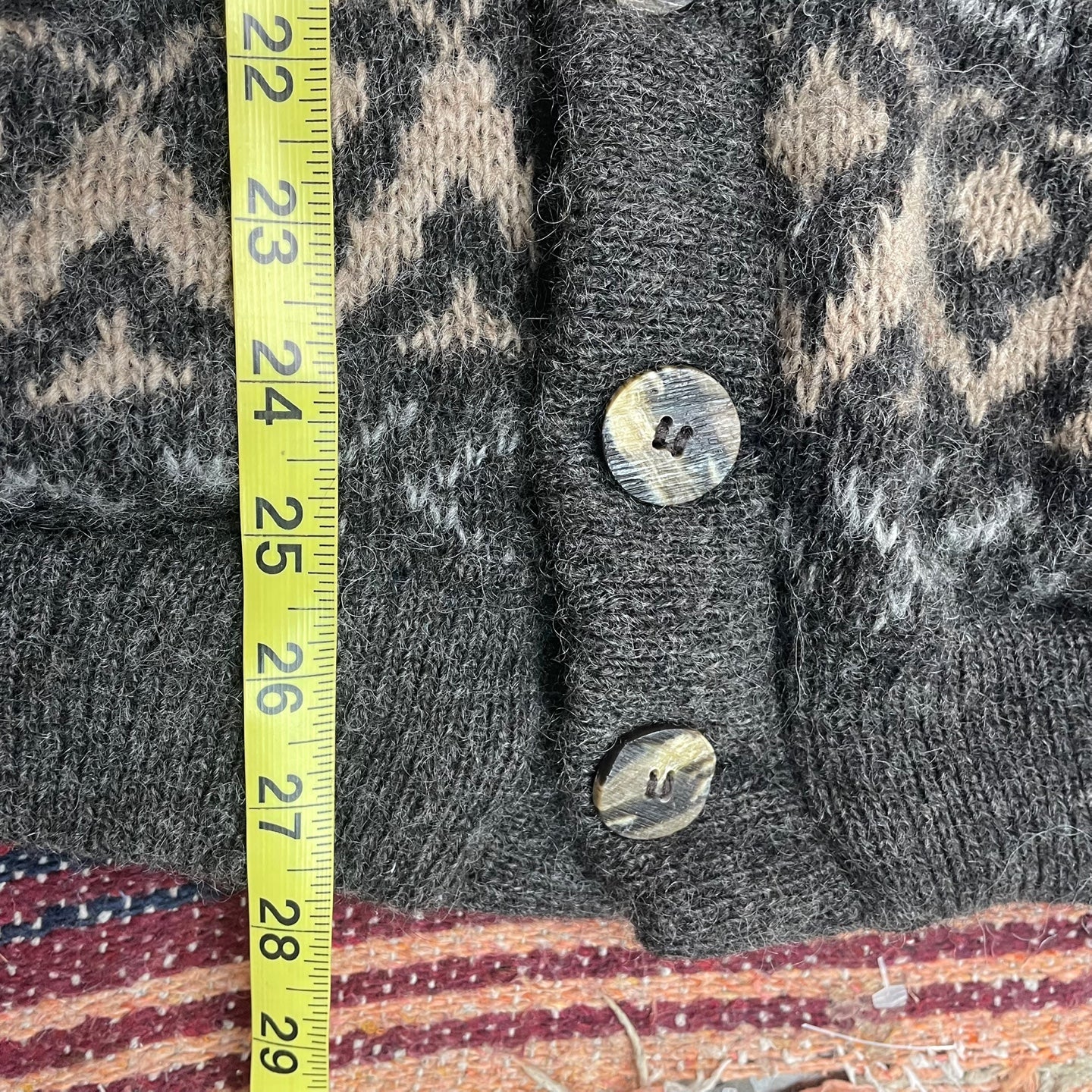 Vintage Tundra 100% Pure Virgin Wool Cardigan