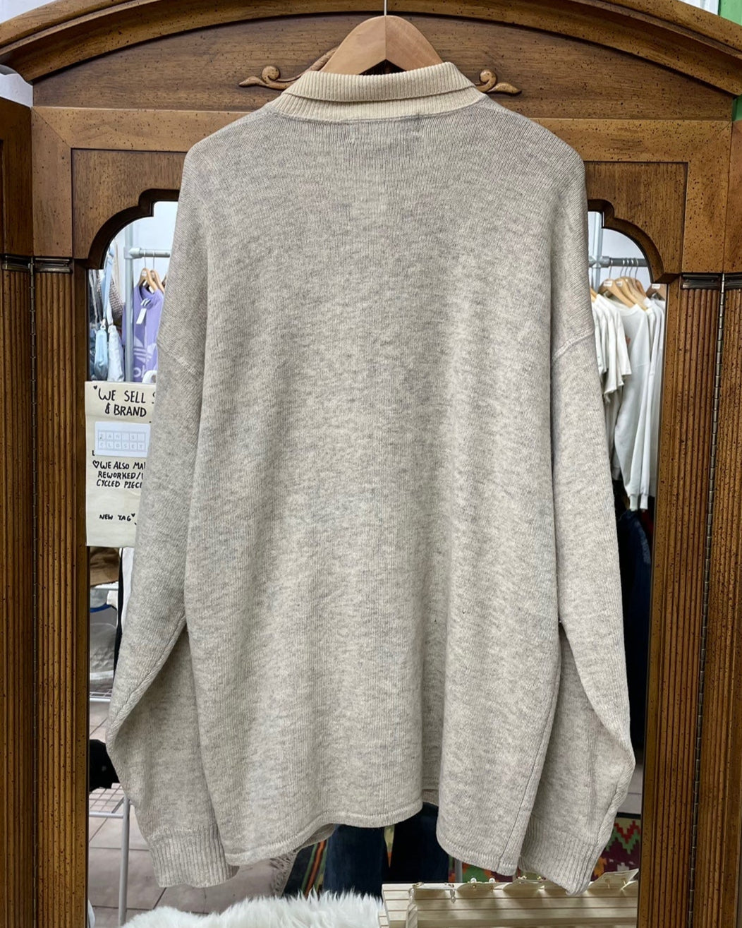 Vintage Club Monaco Virgin Wool Button Down Cardigan