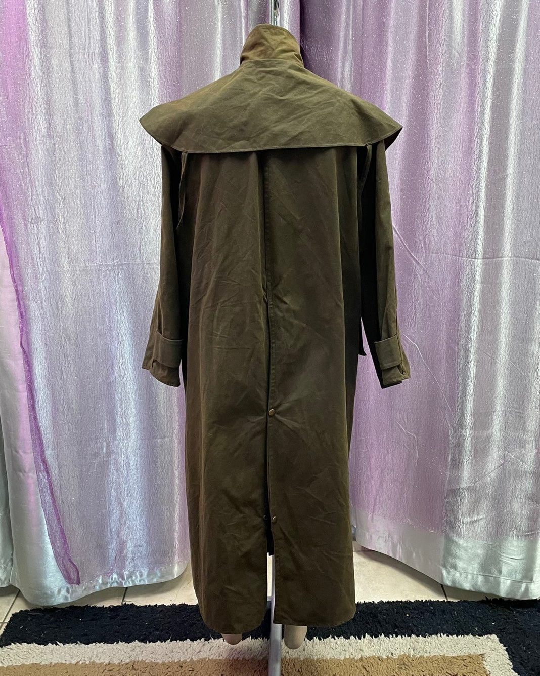 Vintage Eidex Kiwi Stockman Brown Oilskin Trench Coat