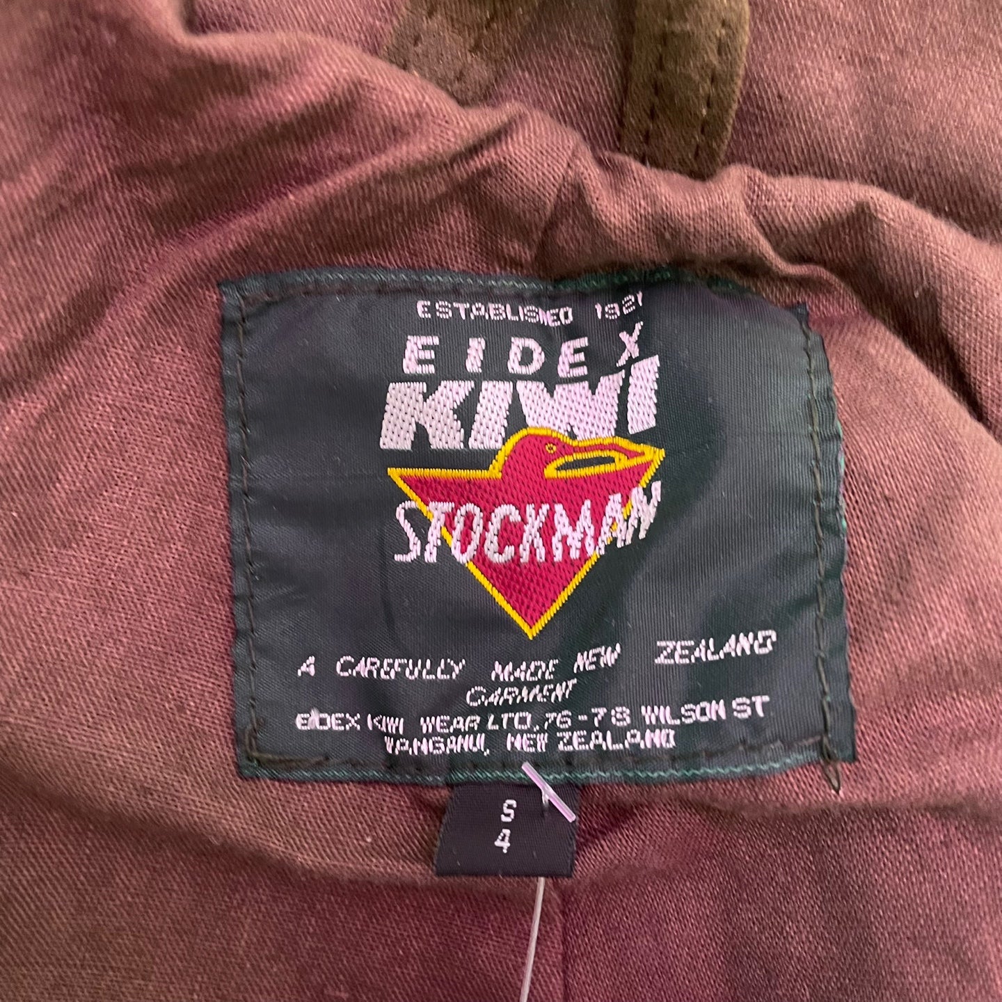 Vintage Eidex Kiwi Stockman Brown Oilskin Trench Coat