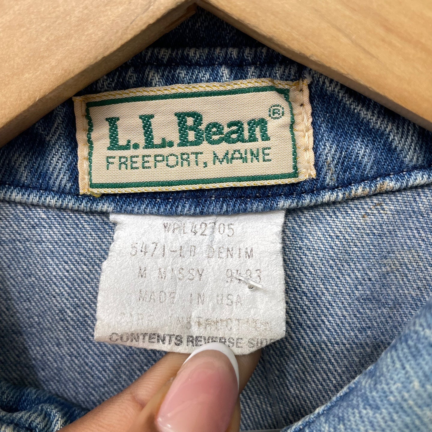 Vintage L.L. Bean Made in USA Denim Jacket