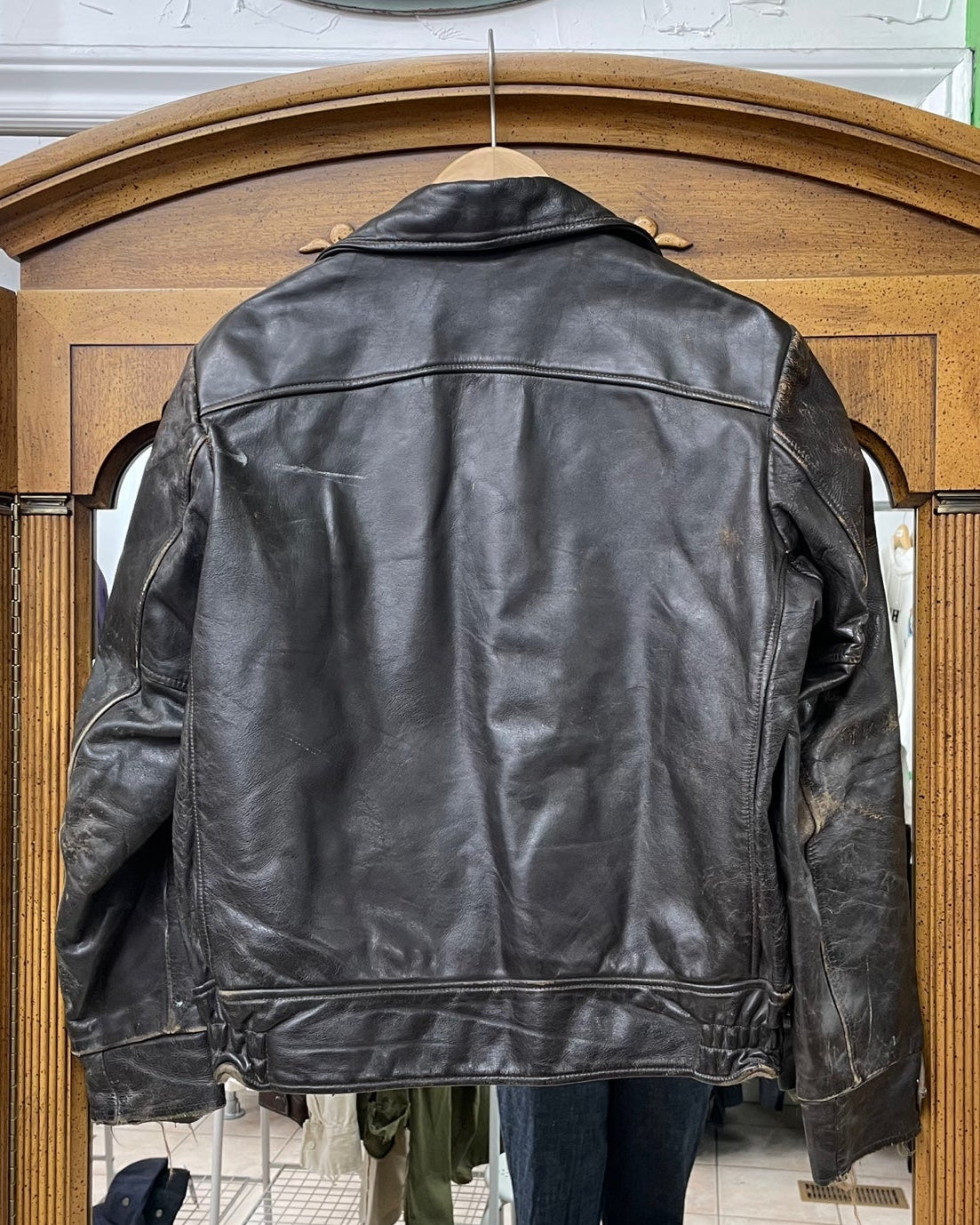 Vintage Shields Sportswear Toronto Brown Leather Jacket