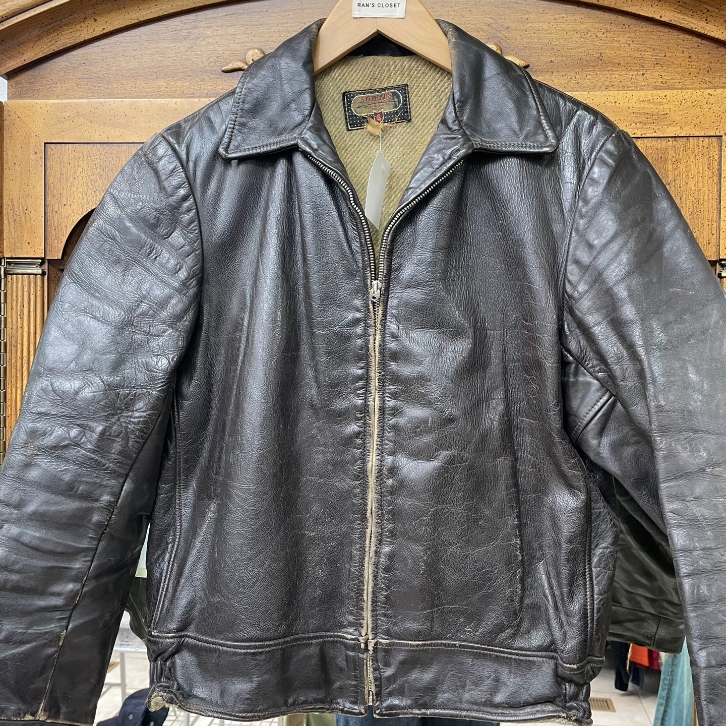 Vintage Shields Sportswear Toronto Brown Leather Jacket