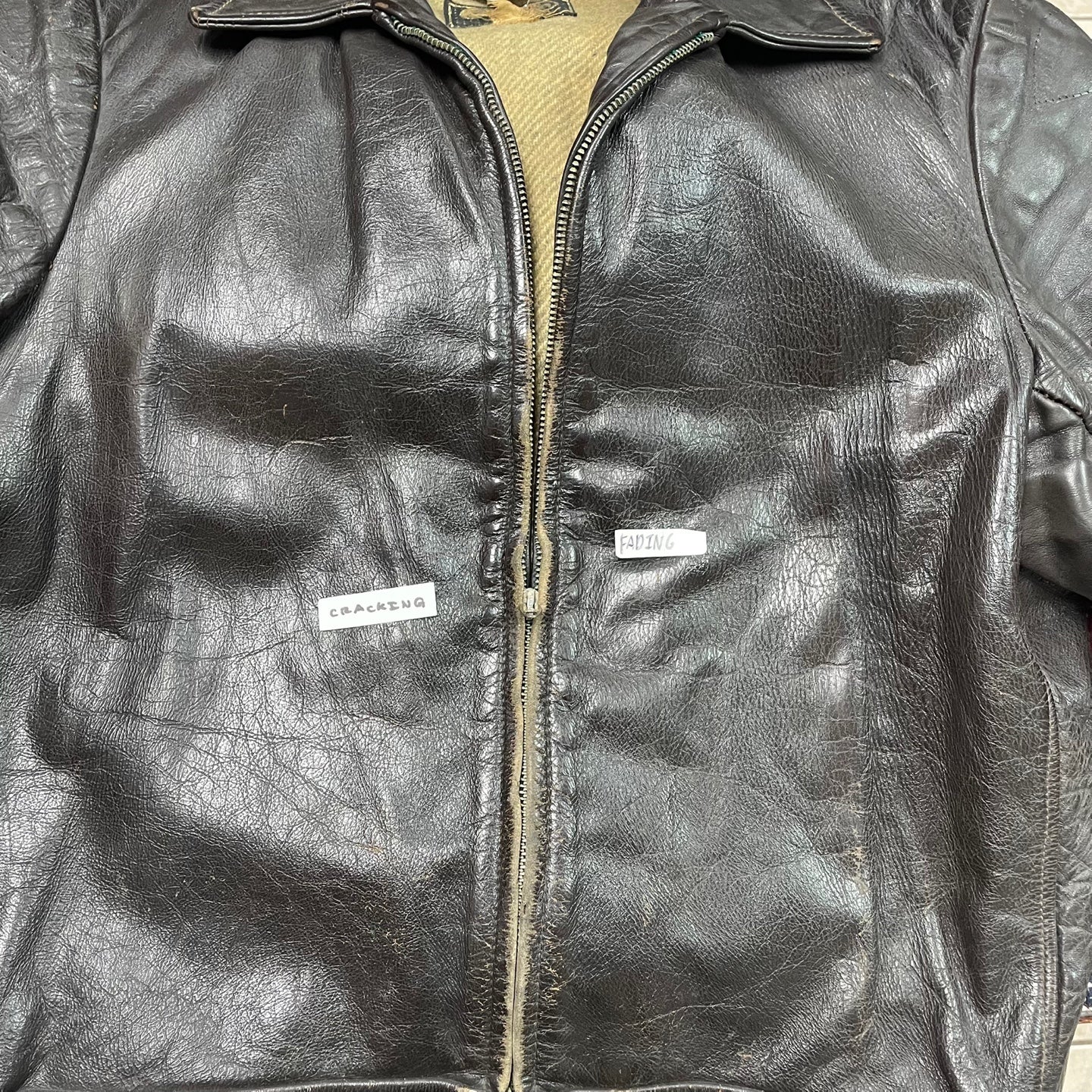 Vintage Shields Sportswear Toronto Brown Leather Jacket