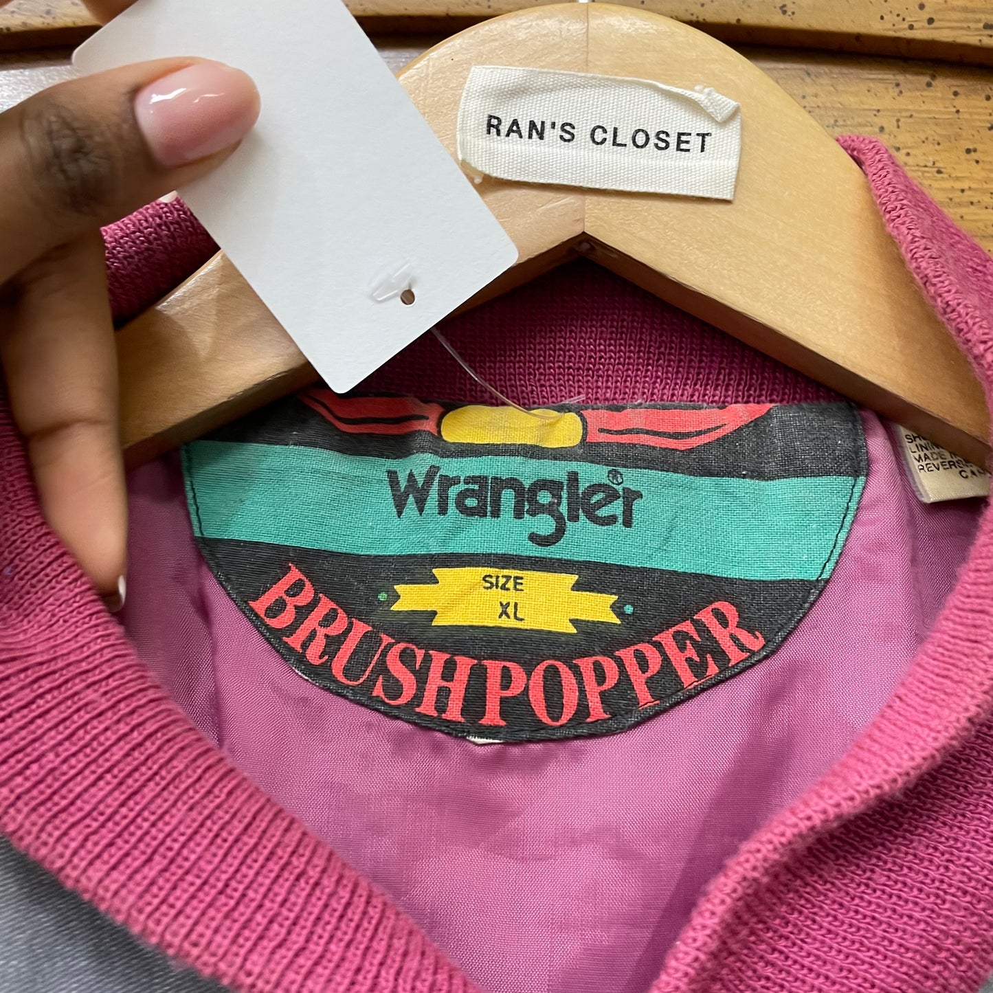 Vintage Wrangler Brushpopper Bomber Jacket