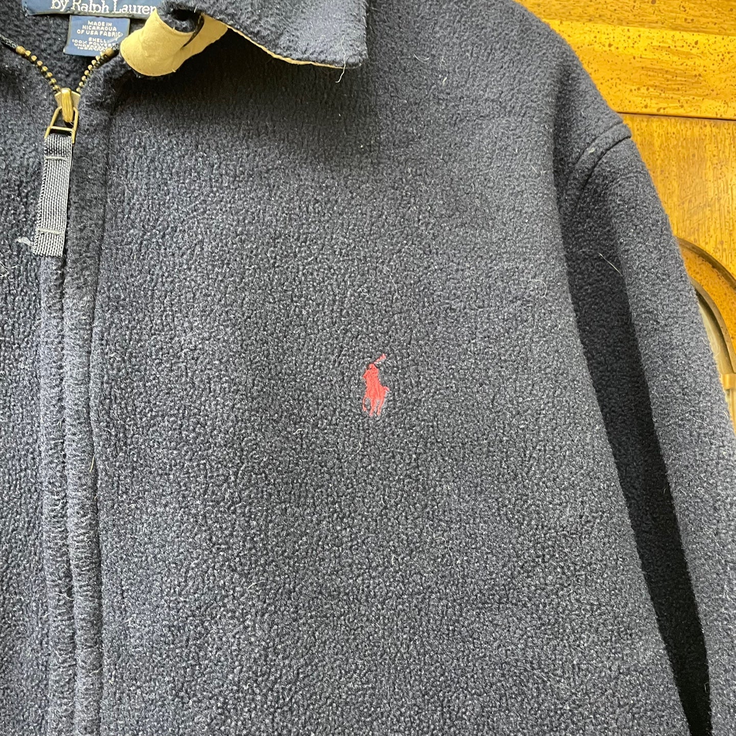 Vintage Polo Ralph Lauren Navy Fleece Zip Up Jacket