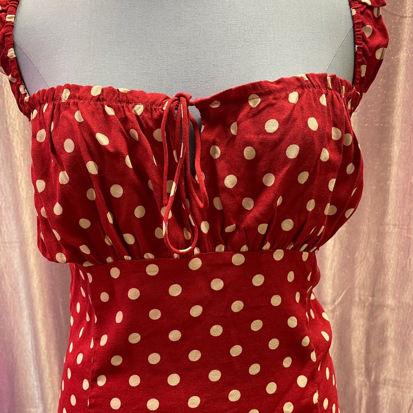 Reformation Polka Dot Red Tank Top