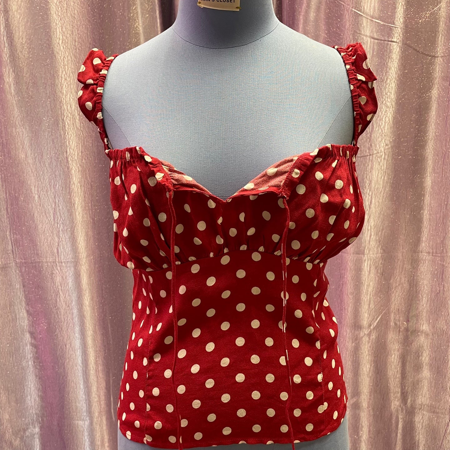Reformation Polka Dot Red Tank Top