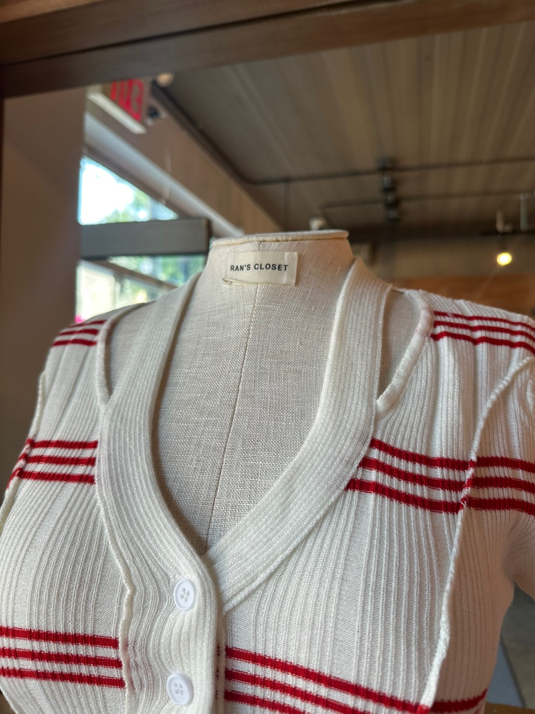 Striped Button Up Top