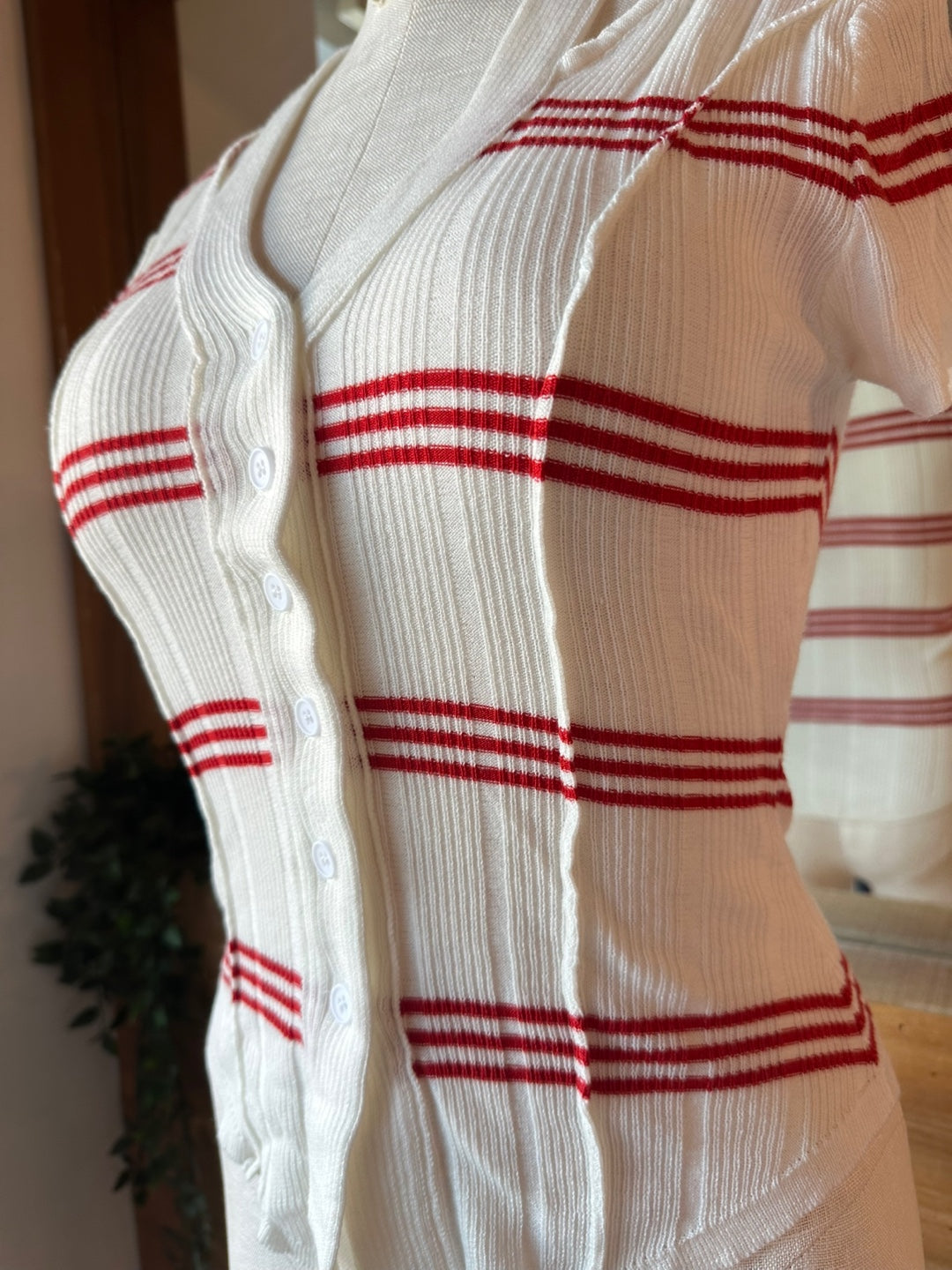Striped Button Up Top
