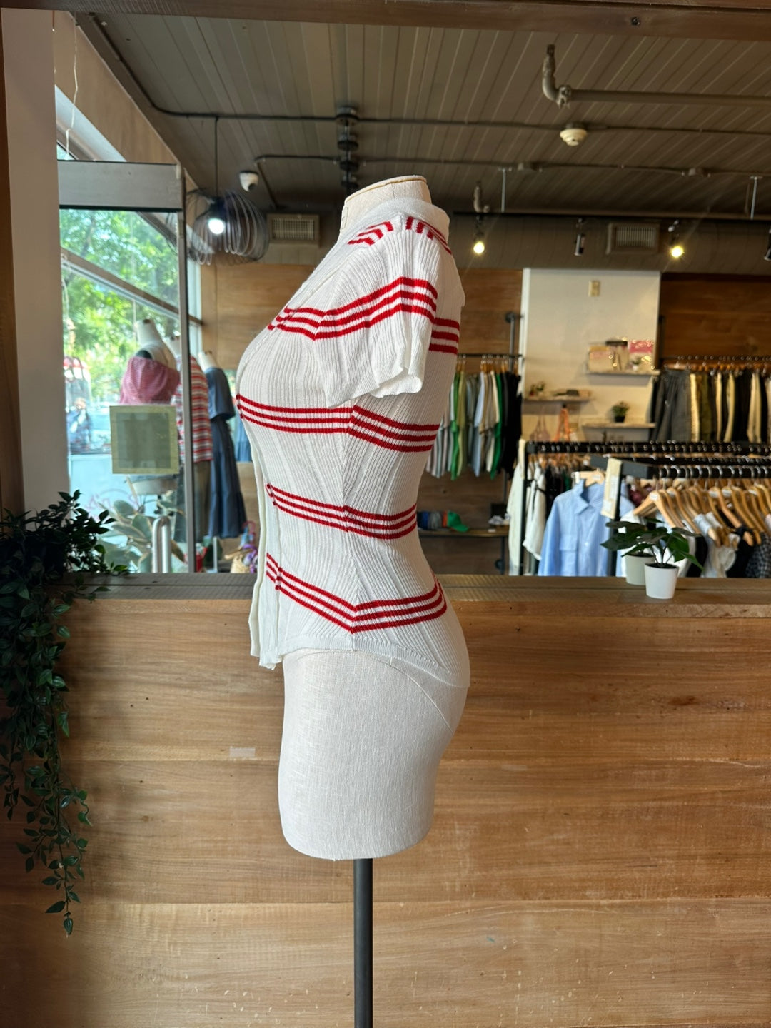 Striped Button Up Top