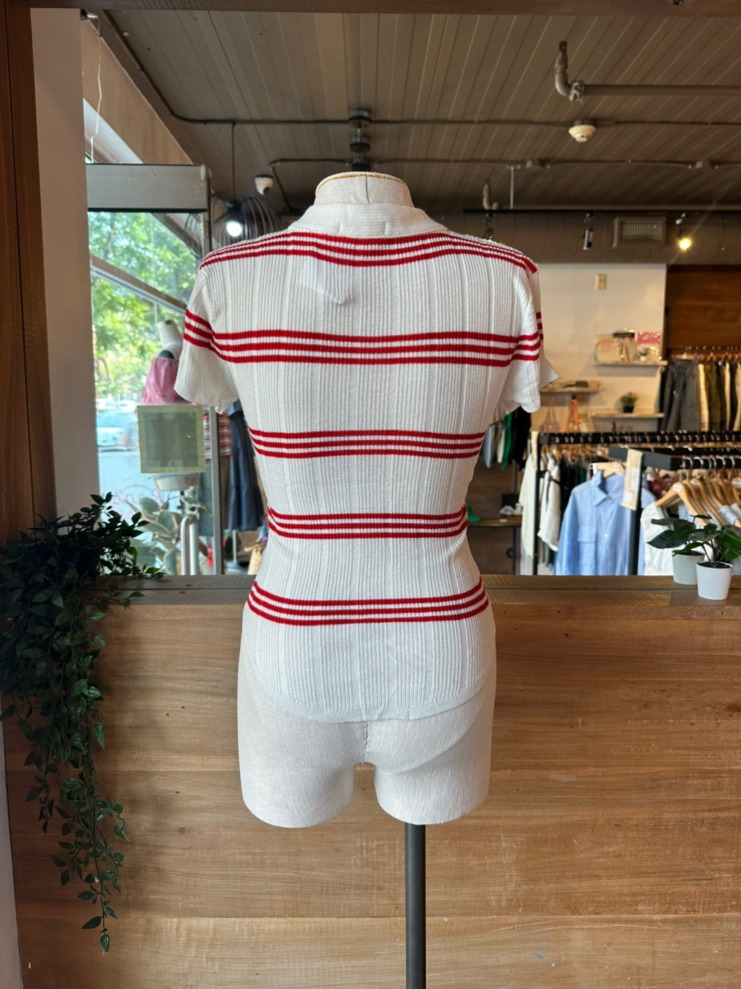 Striped Button Up Top