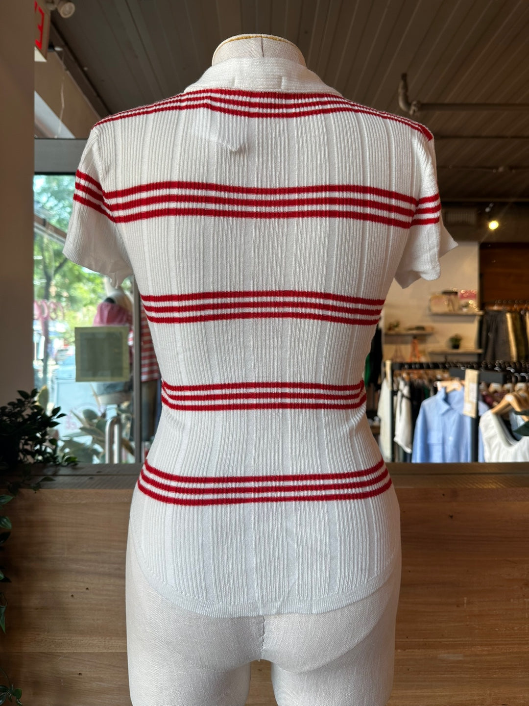 Striped Button Up Top