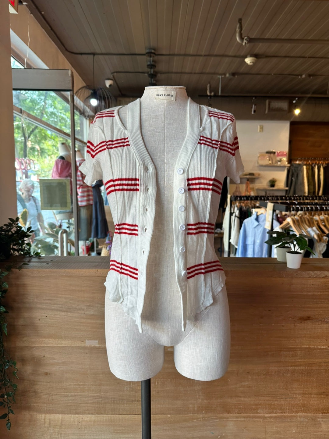 Striped Button Up Top