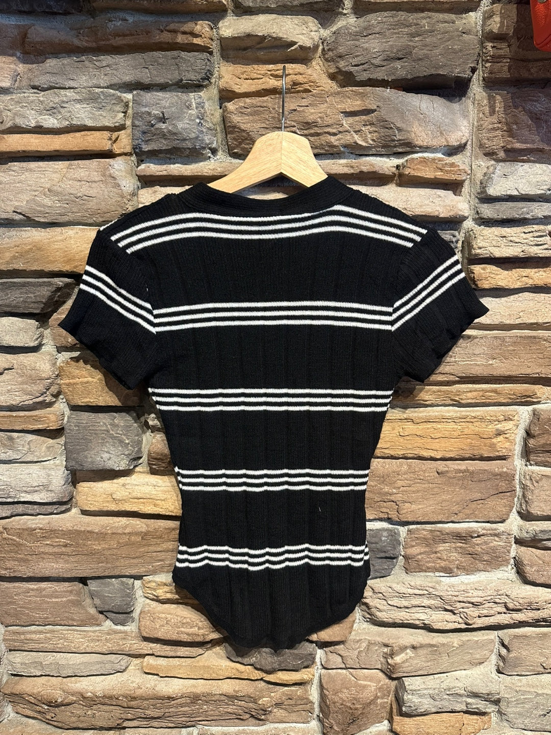 Striped Button Up Top
