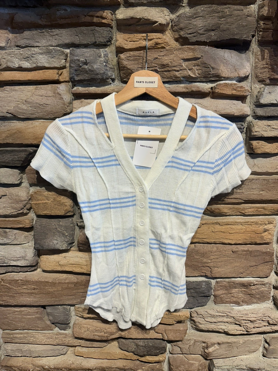 Striped Button Up Top