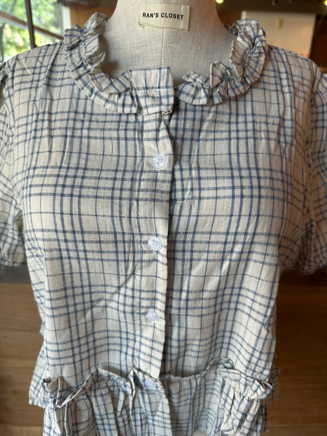 Boxy Plaid Blouse