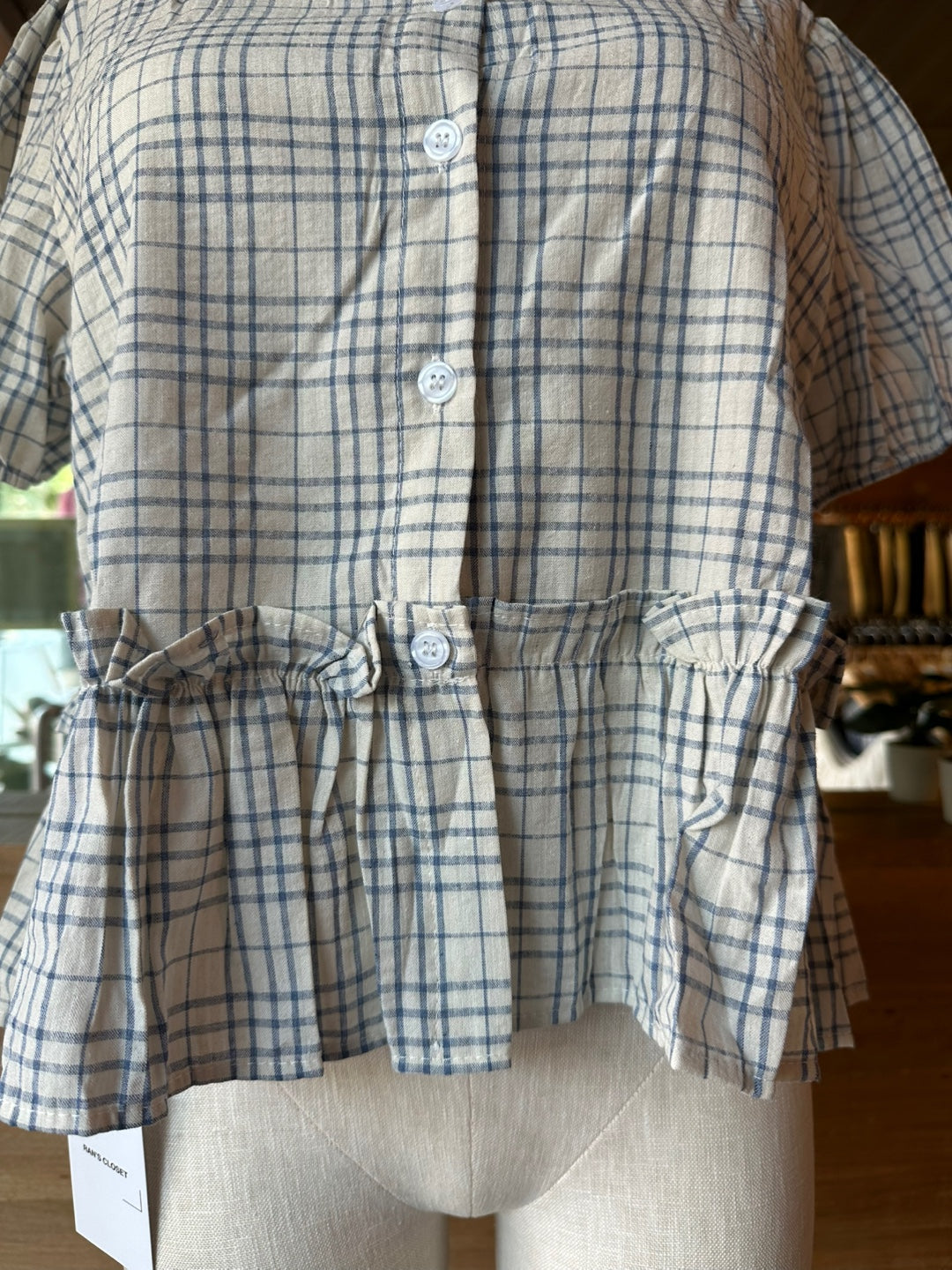 Boxy Plaid Blouse