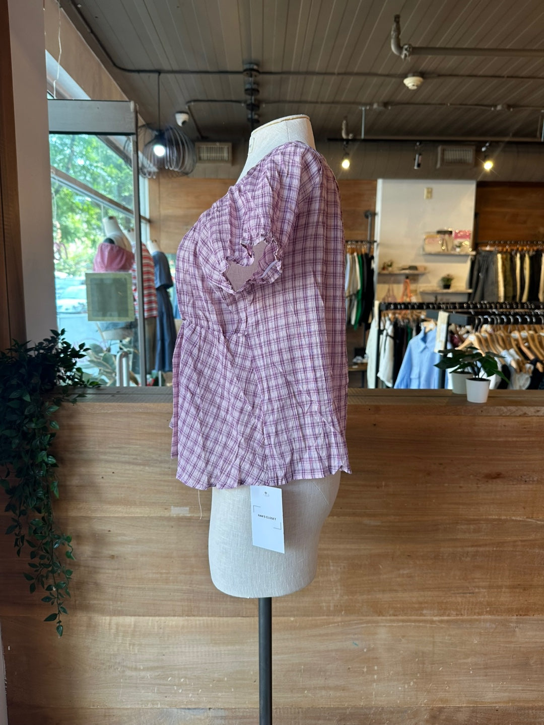 Plaid Baby Doll Top