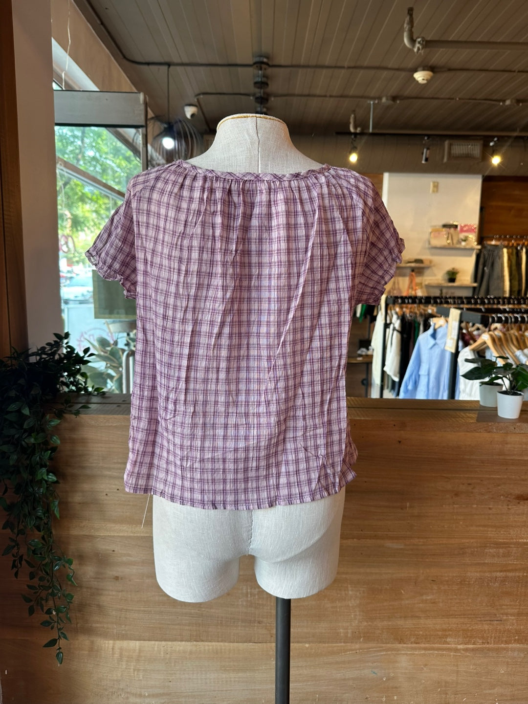 Plaid Baby Doll Top
