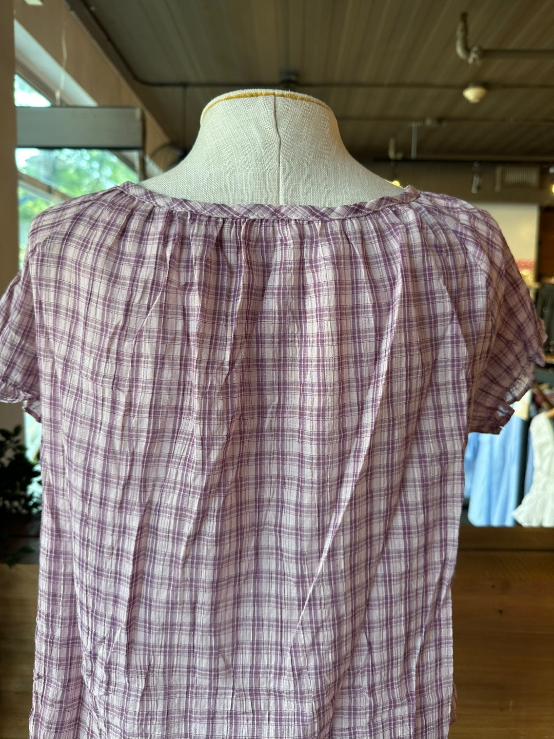 Plaid Baby Doll Top