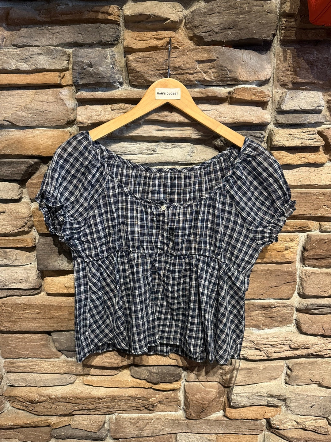 Plaid Baby Doll Top
