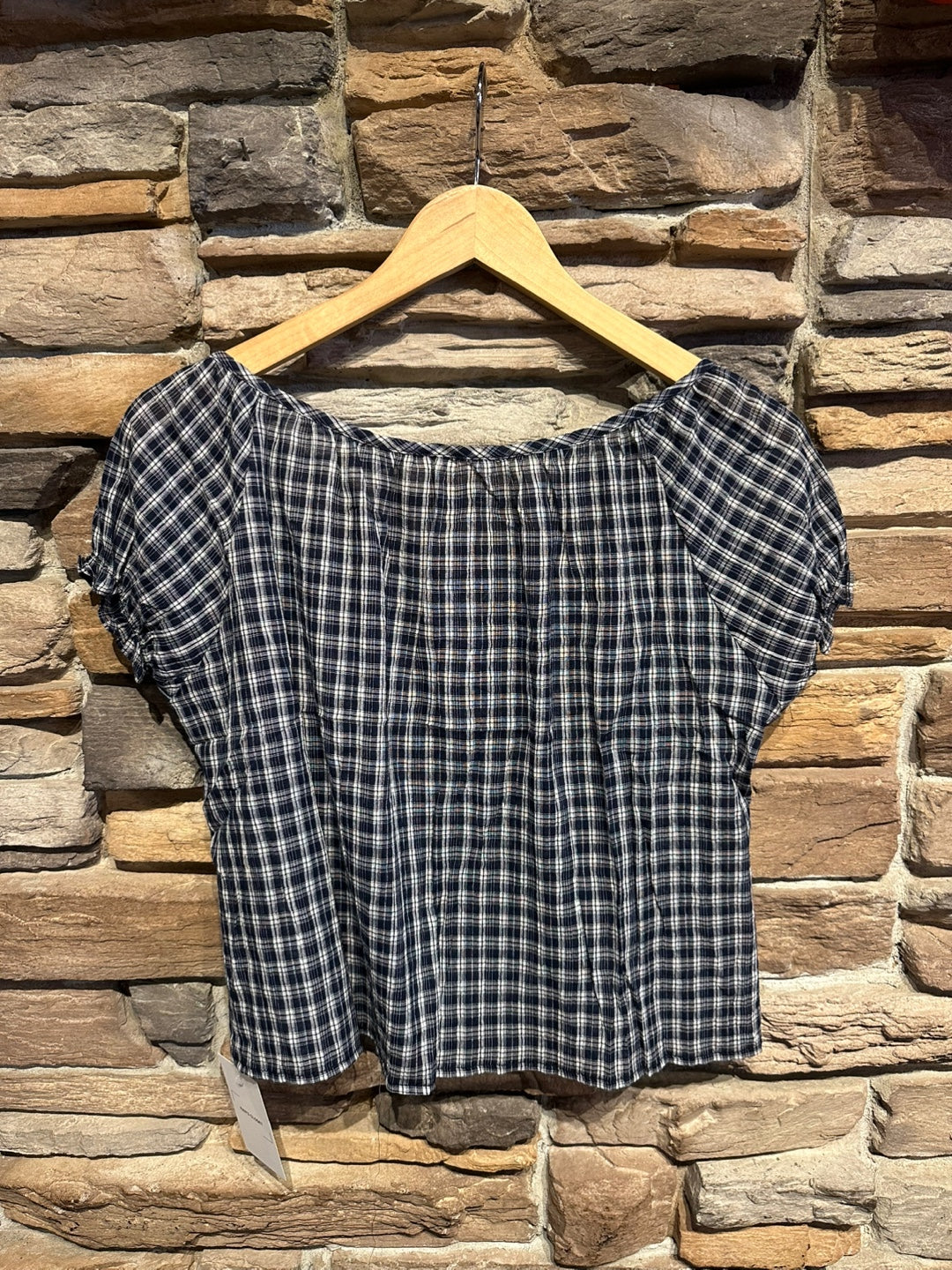 Plaid Baby Doll Top